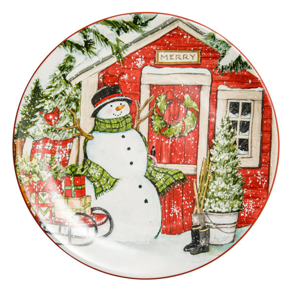 фото Тарелка закусочная certified international дом снеговика-2 23 см