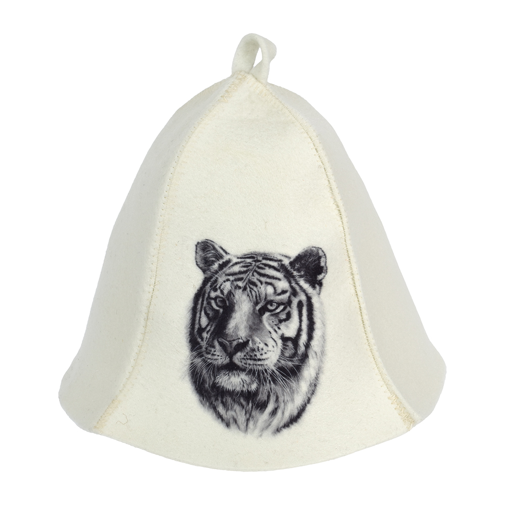 Шапка Hot pot тигр, цвет белый - фото 1