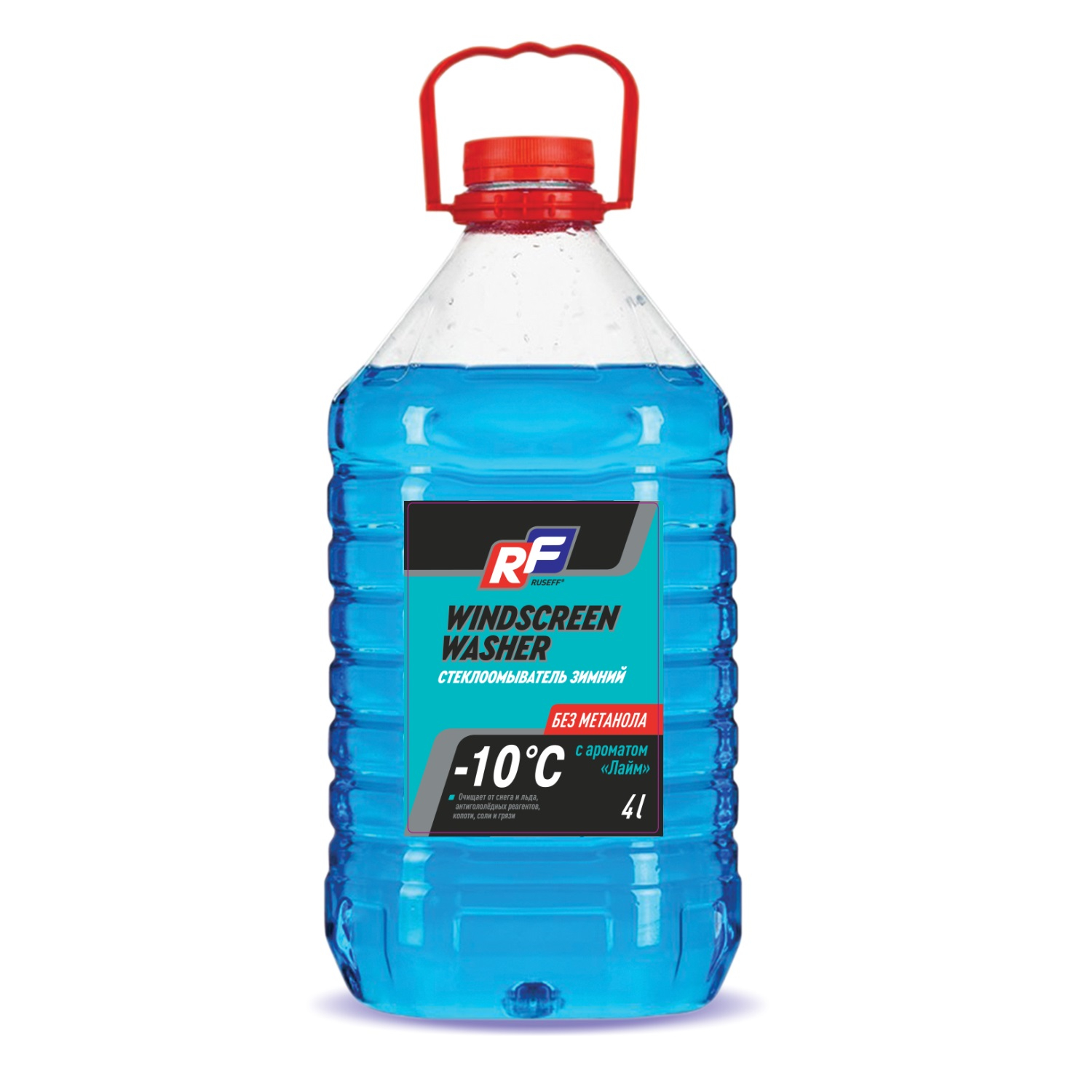 Стеклоомывающая жидкость Ruseff -10°С Лайм, 4 л, цвет синий