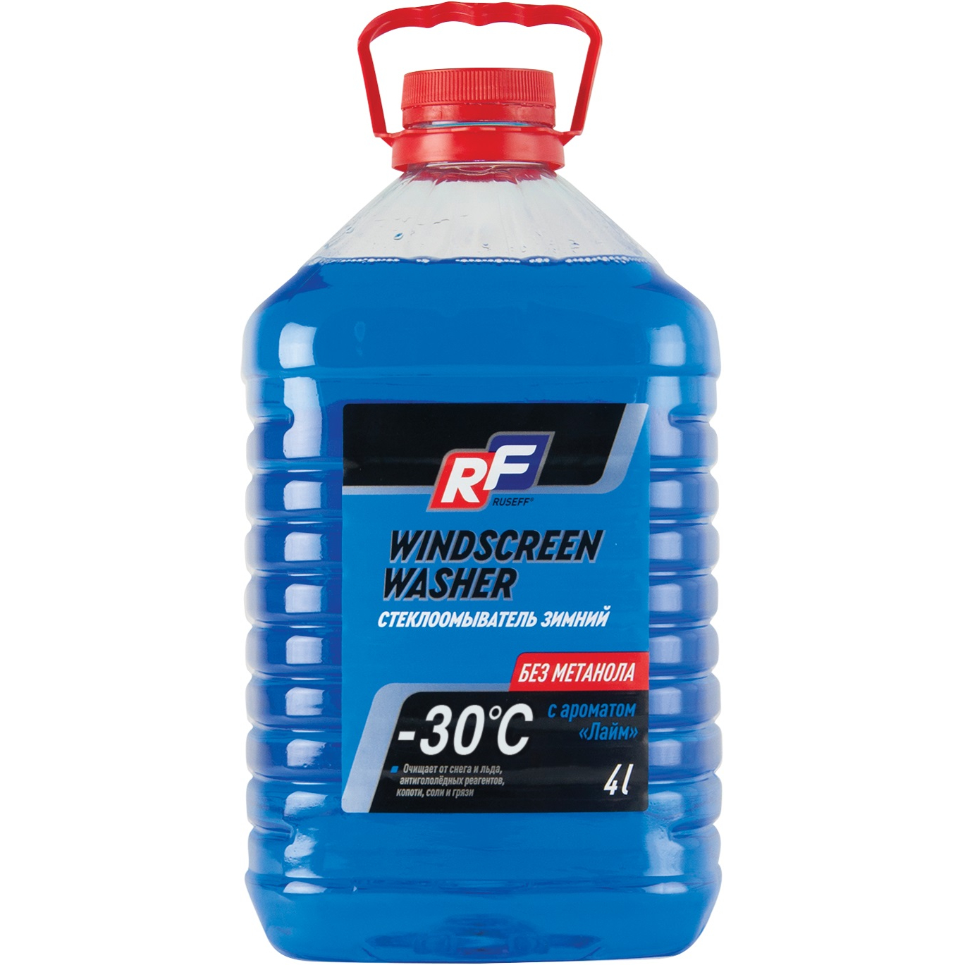 Стеклоомывающая жидкость Ruseff -30°С Лайм, 4 л, цвет синий