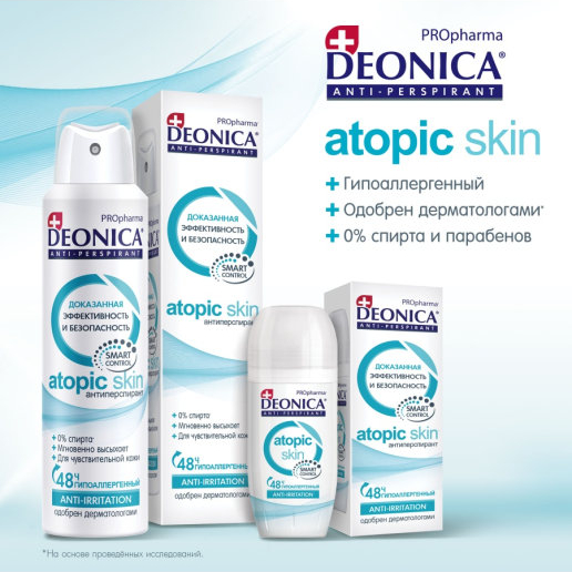 фото Антиперспирант deonica propharma atopic skin роликовый 50 мл