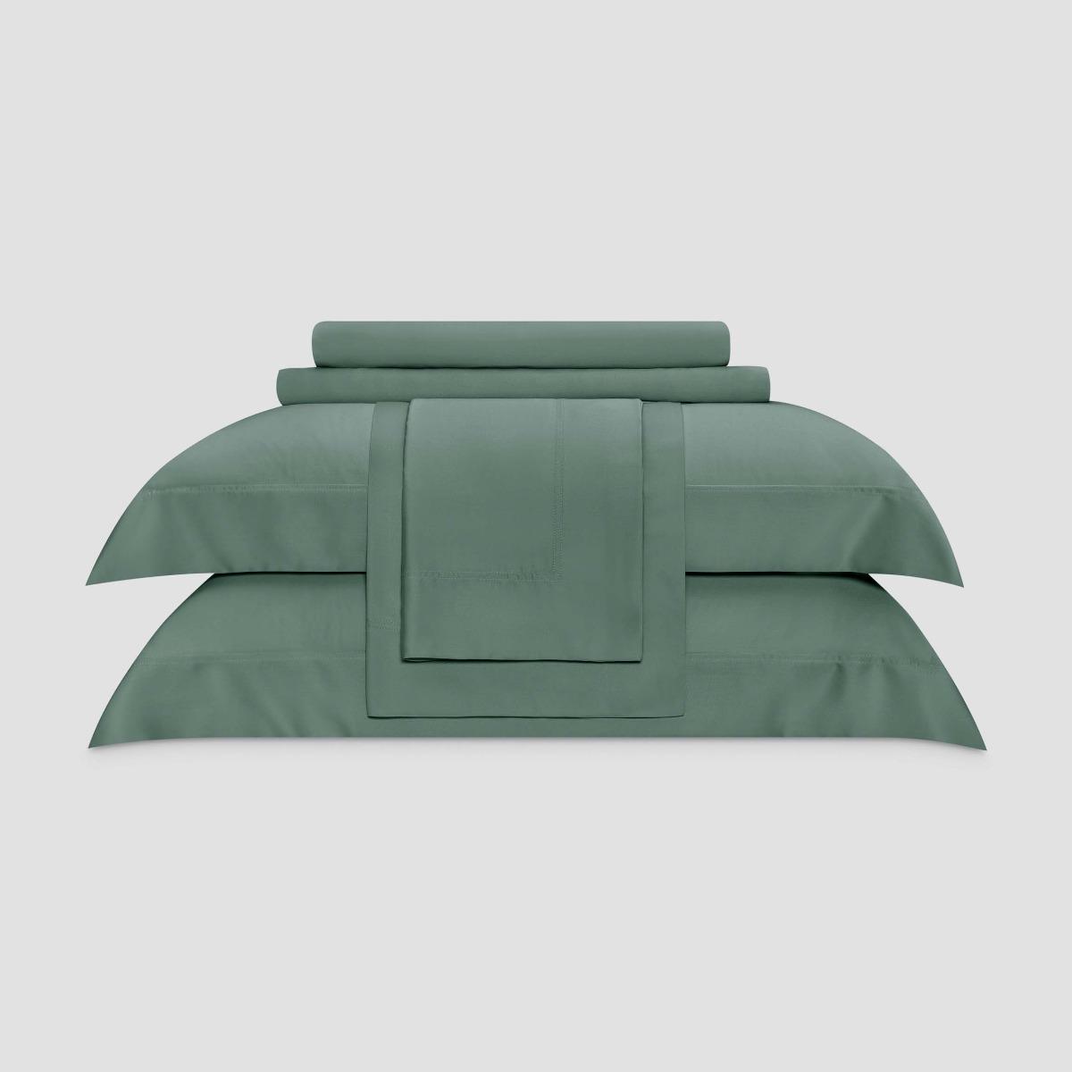фото Простыня на резинке togas сенса зелёная 180х200+30 см