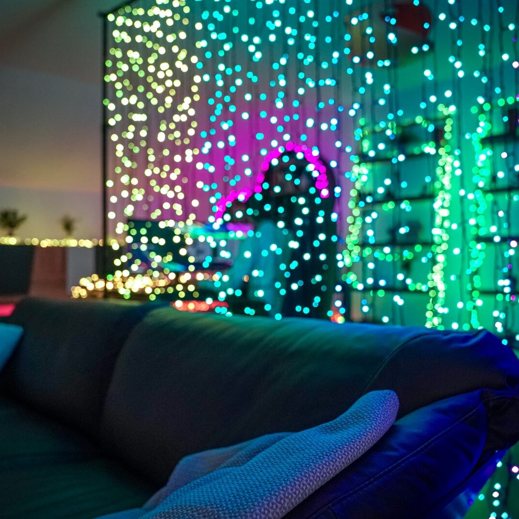 фото Гирлянда электрическая twinkly 400 led 3x2 м прозрачный ip44 со стартовым шнуром