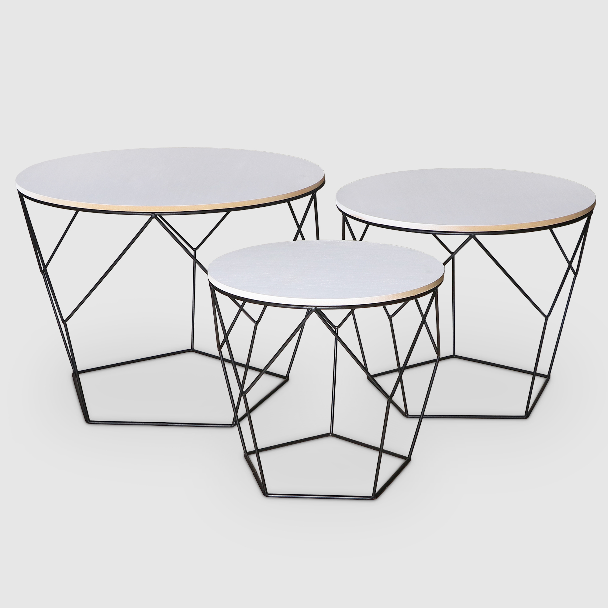 Набор столиков Ad trend furniture 3 штуки, цвет черный - фото 1