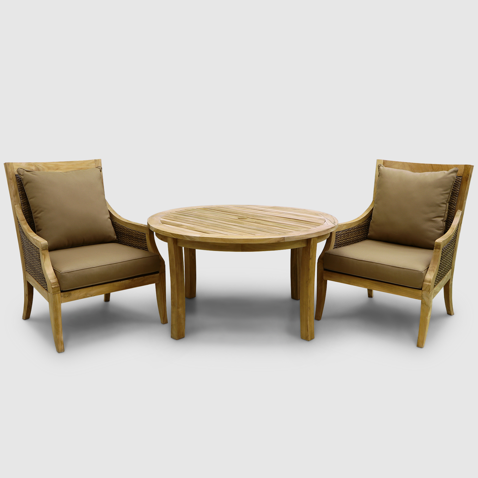 Комплект мебели Jepara oslo 3 предмета, цвет натуральный, размер 77х83х100 см - фото 1