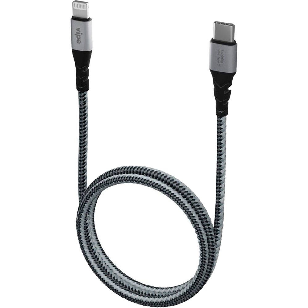 фото Кабель vipe vpcblmficlighnlngr usb type-c - lightning серый