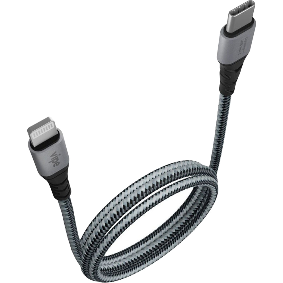 фото Кабель vipe vpcblmficlighnlngr usb type-c - lightning серый