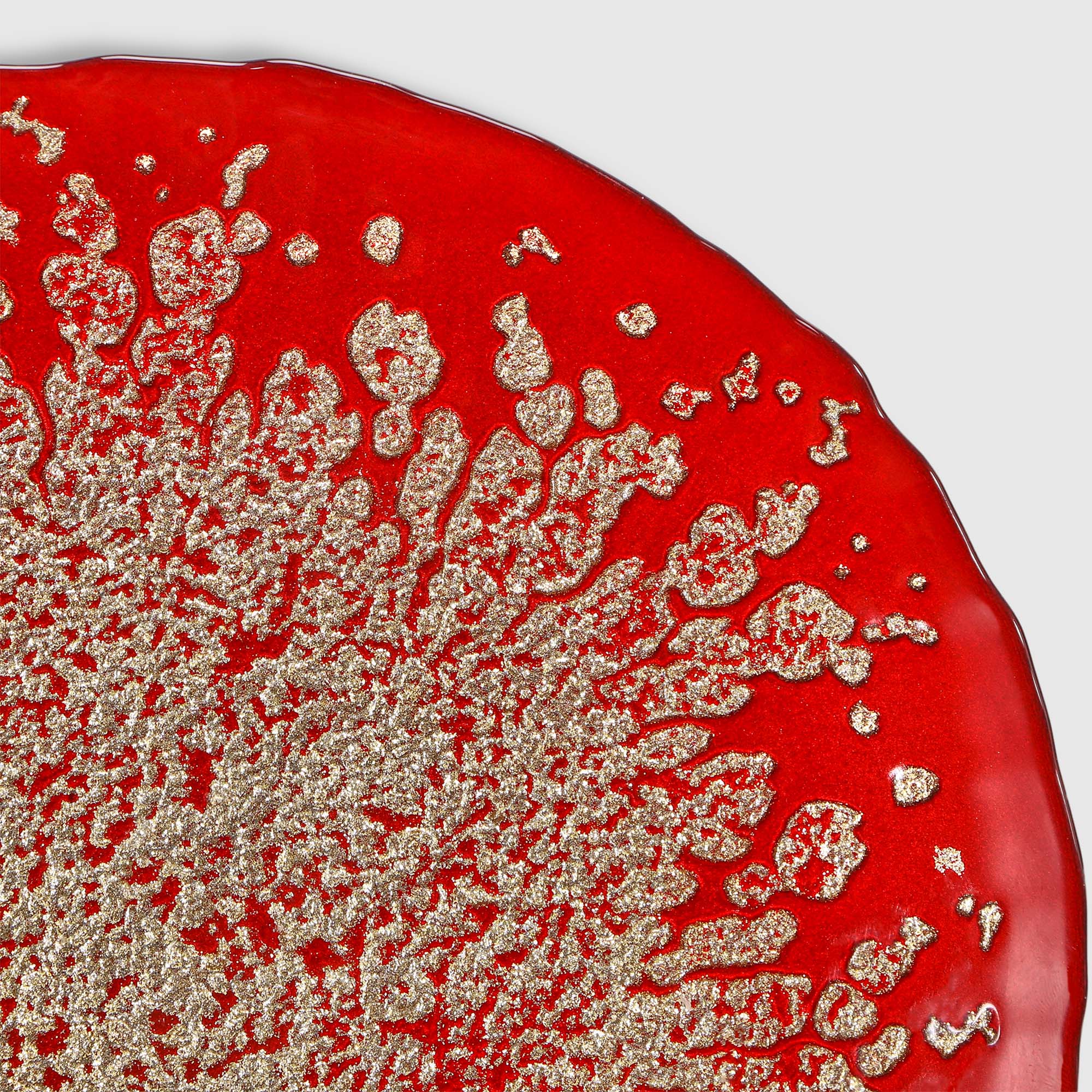 фото Блюдо сервировочное mercury drop 32 см красный/золотой