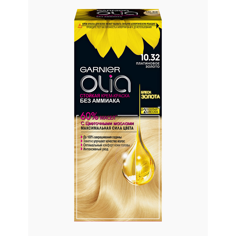 фото Краска для волос garnier олия 10.32 платиновое золото 112 мл