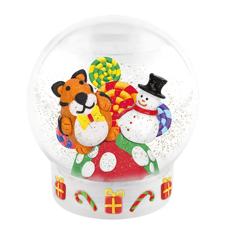 фото Набор для создания снежного шара maxi art снеговичок и мистер тигр