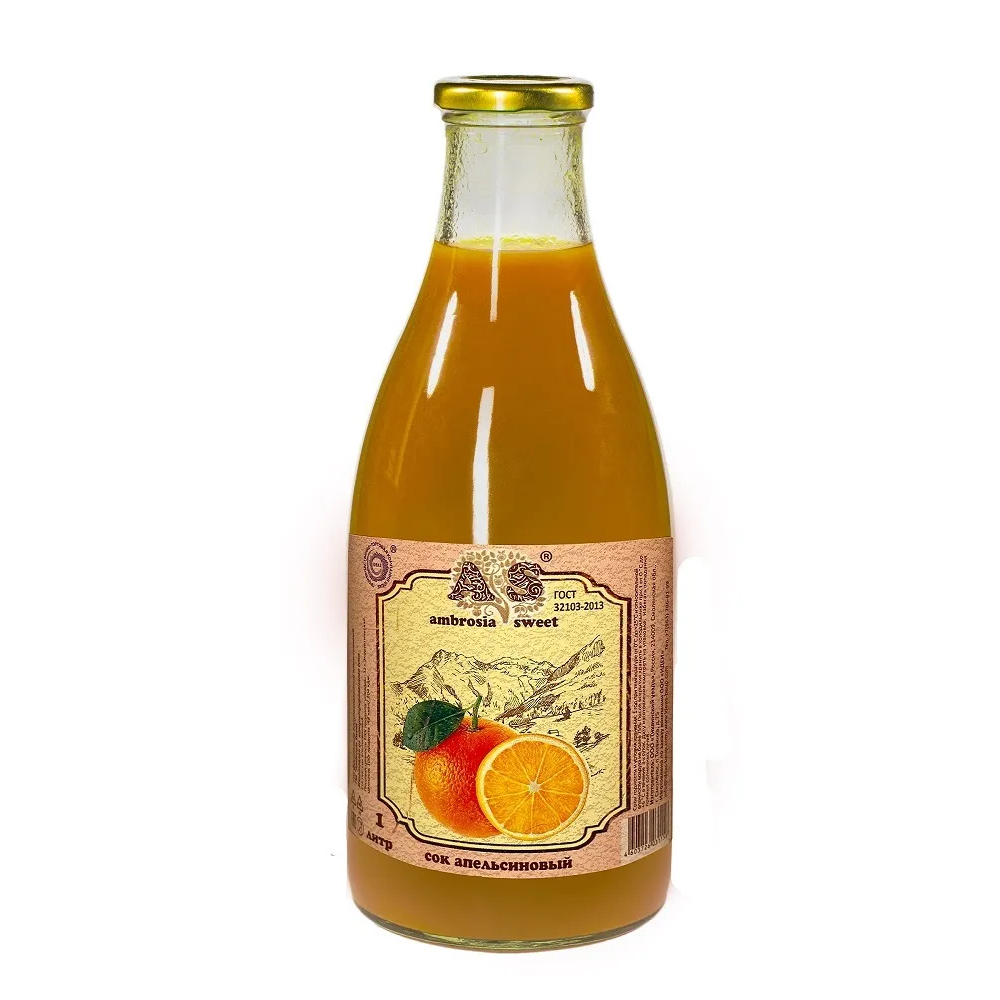 Сок Ambrosia Sweet Апельсиновый, 1 л ст/б