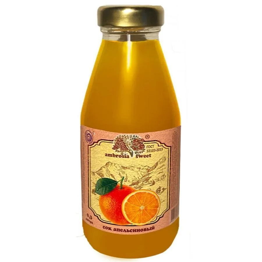 Сок Ambrosia Sweet Апельсиновый, 0,3 л ст/б