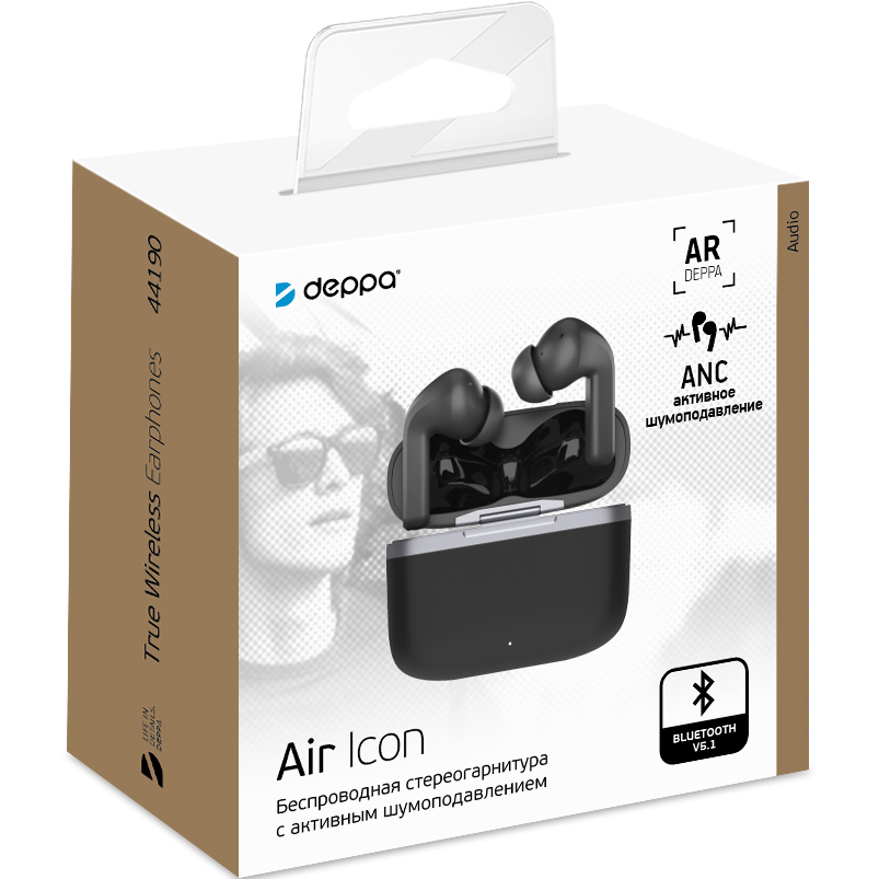 Наушники Deppa Air Icon TWS BT 5.1 черный