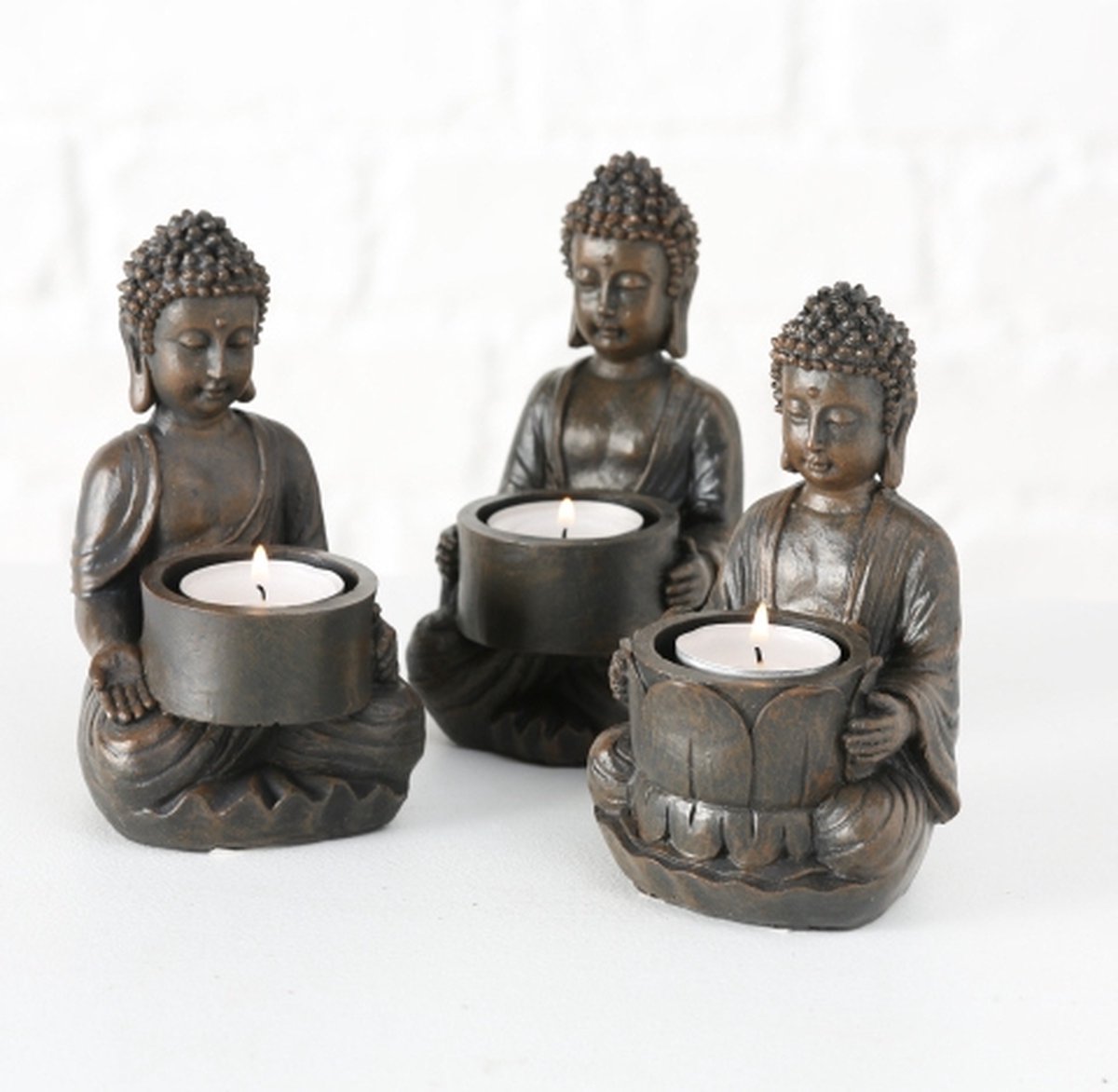 Подсвечник Boltze Будда для чайной свечи 9х14см - фото 1