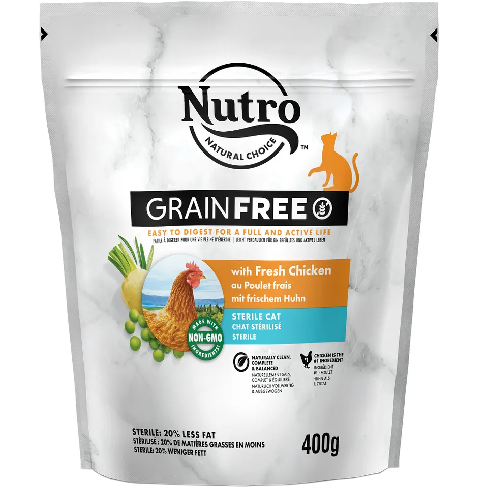 Корм для кошек Nutro Grain Free со свежей курицей и экстрактом розмарина 400 г