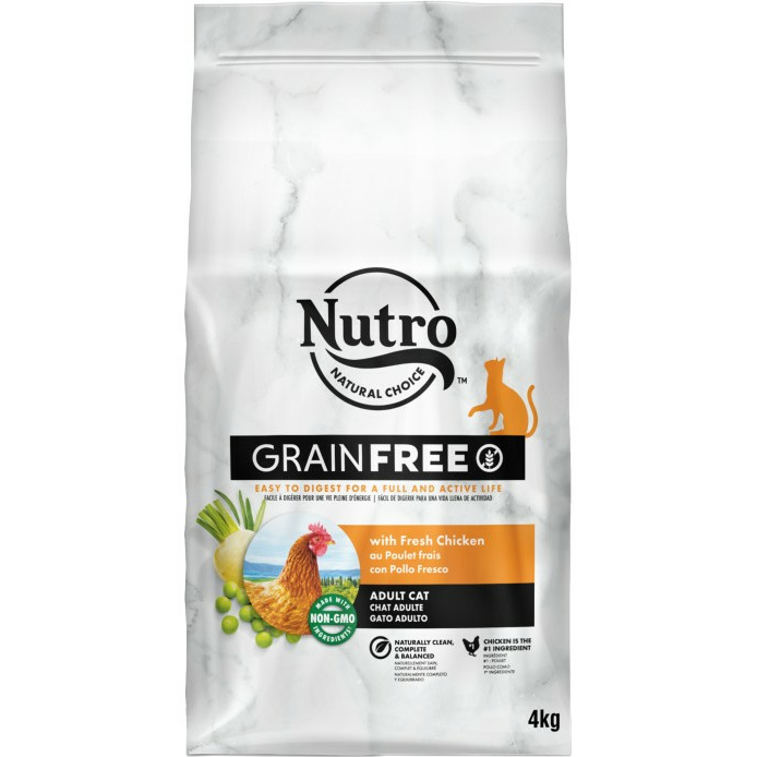 Корм для кошек Nutro Grain Free со свежей курицей и экстрактом розмарина 4 кг
