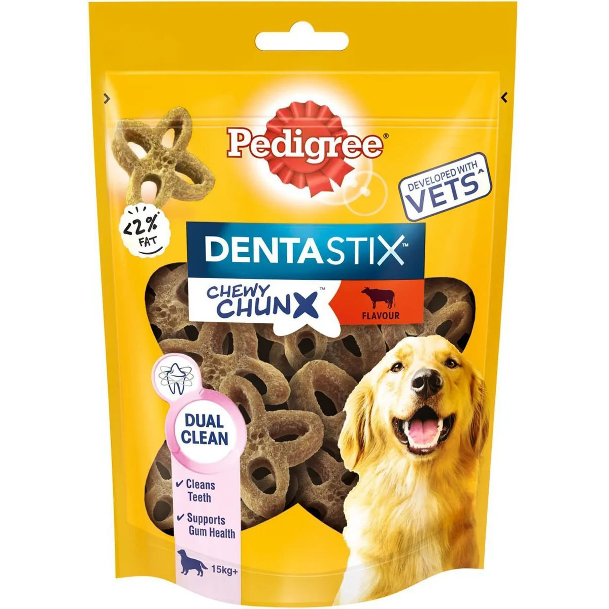 фото Лакомство для собак pedigree denta stix жевательные кусочки со вкусом говядины для средних и крупных пород 68 г