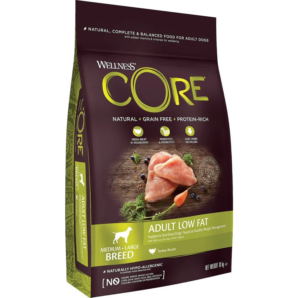 фото Корм для собак wellness core healthy weight для поддержания веса с индейкой 1,8 кг