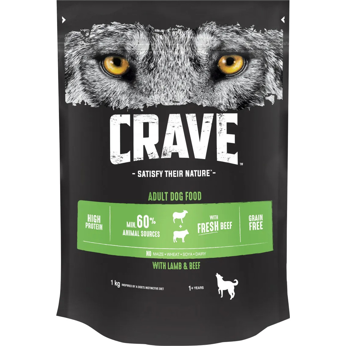 Корм для собак Crave говядина и ягненок 1 кг