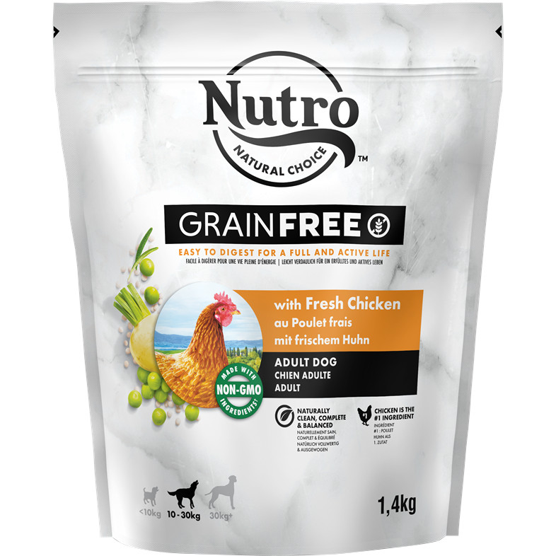 Корм для собак Nutro для средних пород с курицей и экстрактом розмарина 1,4 кг