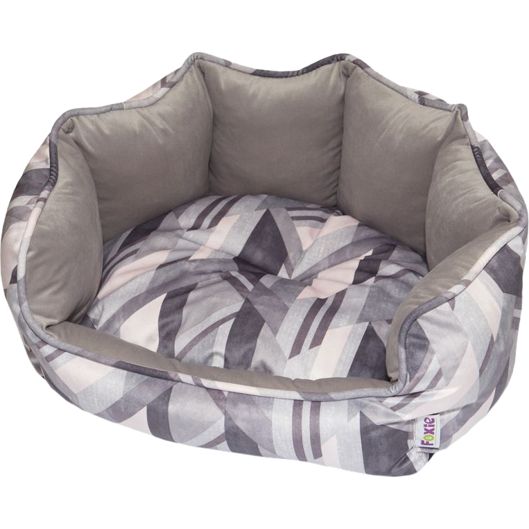 

Лежак для животных Foxie Geometry 53x46 см серый