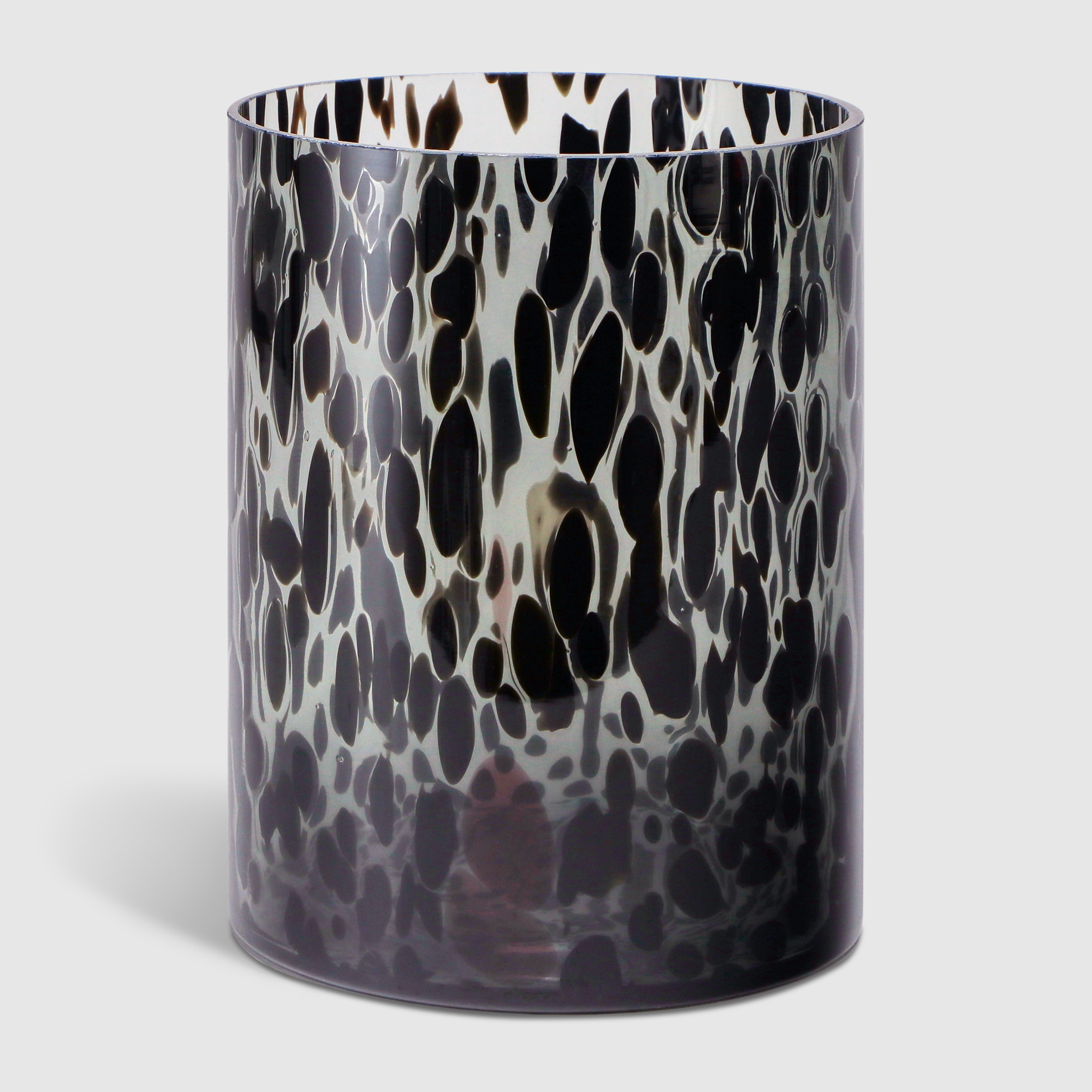 Ваза Hakbijl glass Cylinder Tiger д18 см 25 см Чёрная glass tiger victoria