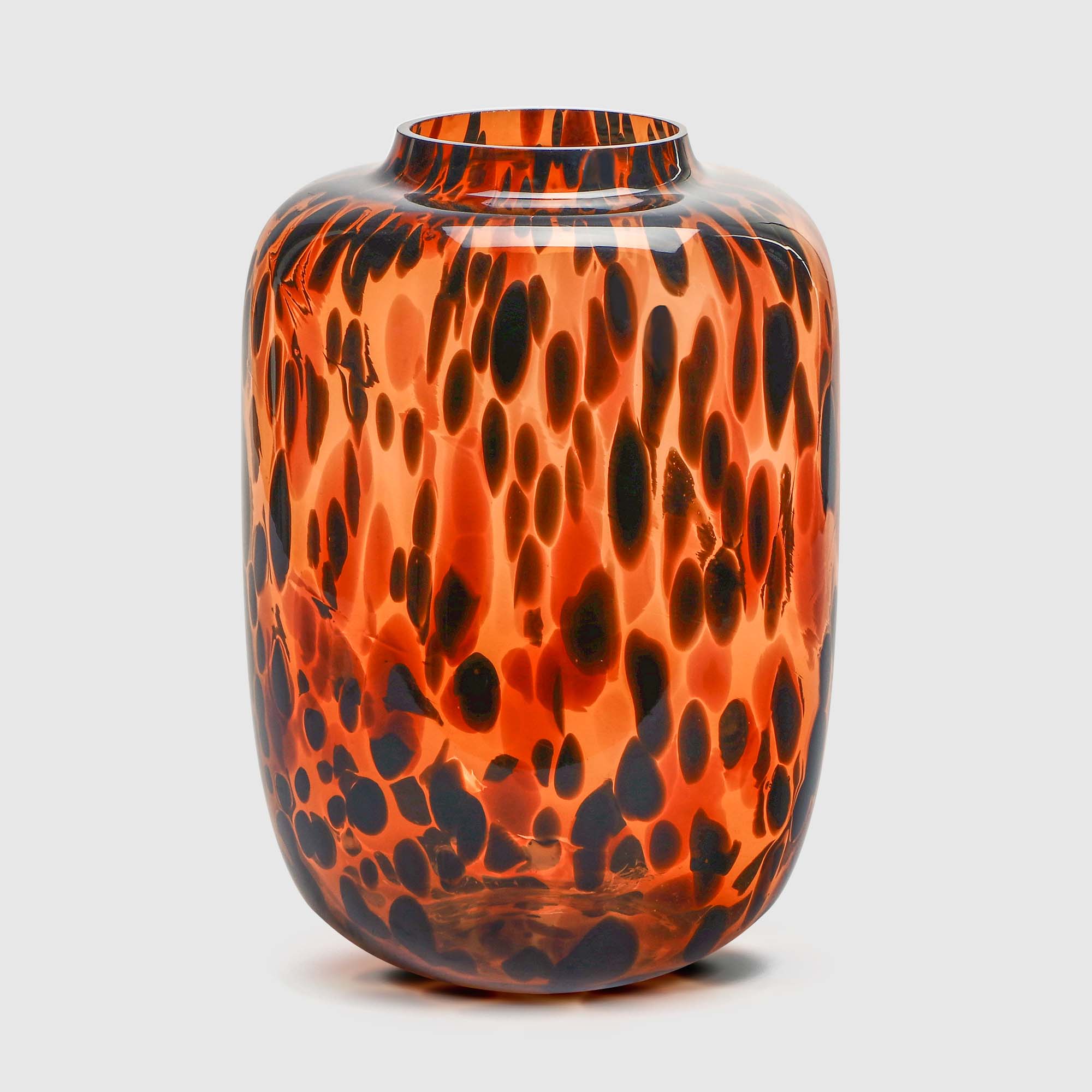 Ваза Hakbijl Glass tiger big д24 см в35 см янтарь-черная glass tiger victoria