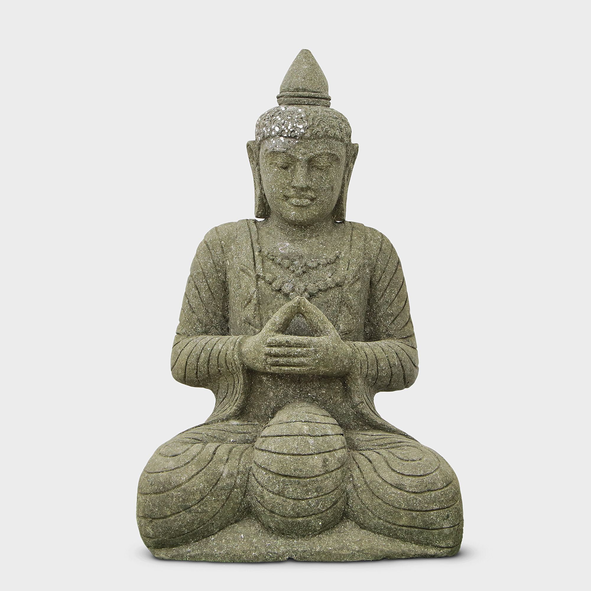 Садовая фигура Asia Style Сидящий Будда бежево-серая 90 см