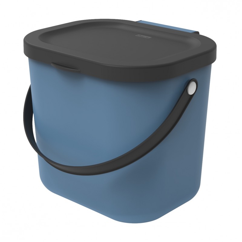 фото Ведро для мусора rotho albula 6л синее