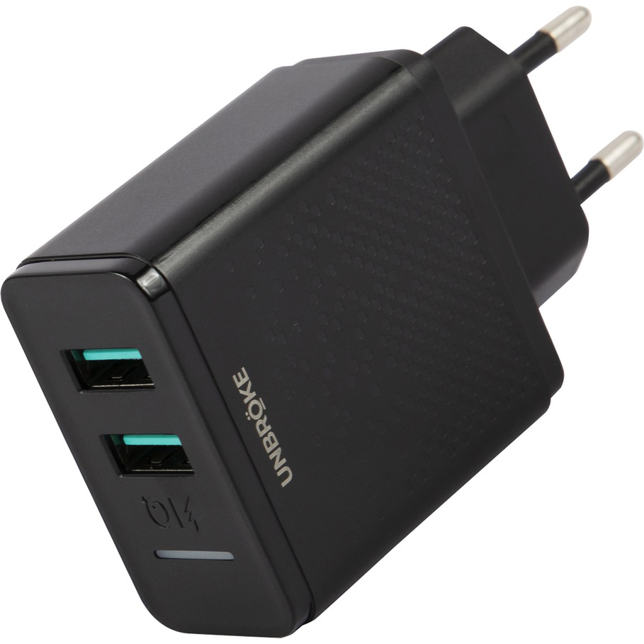 Зарядное устройство UNBROKE UN-2 (2 USB) чёрный, цвет черный - фото 1