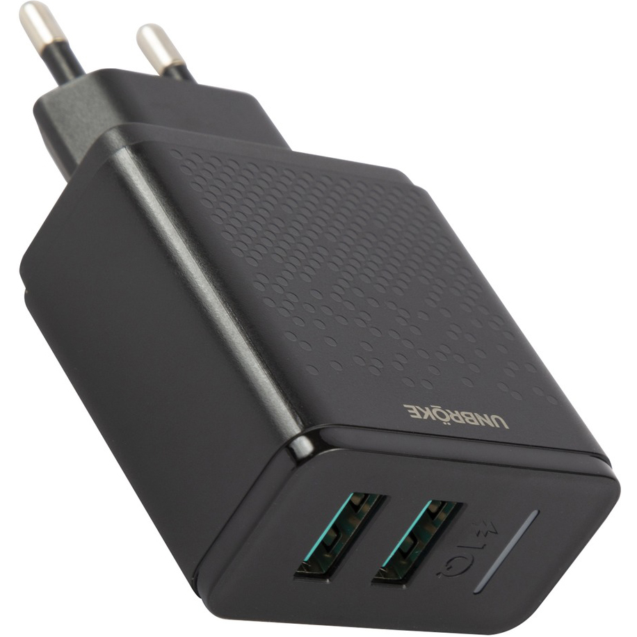 Зарядное устройство UNBROKE UN-2 (2 USB) чёрный, цвет черный - фото 2