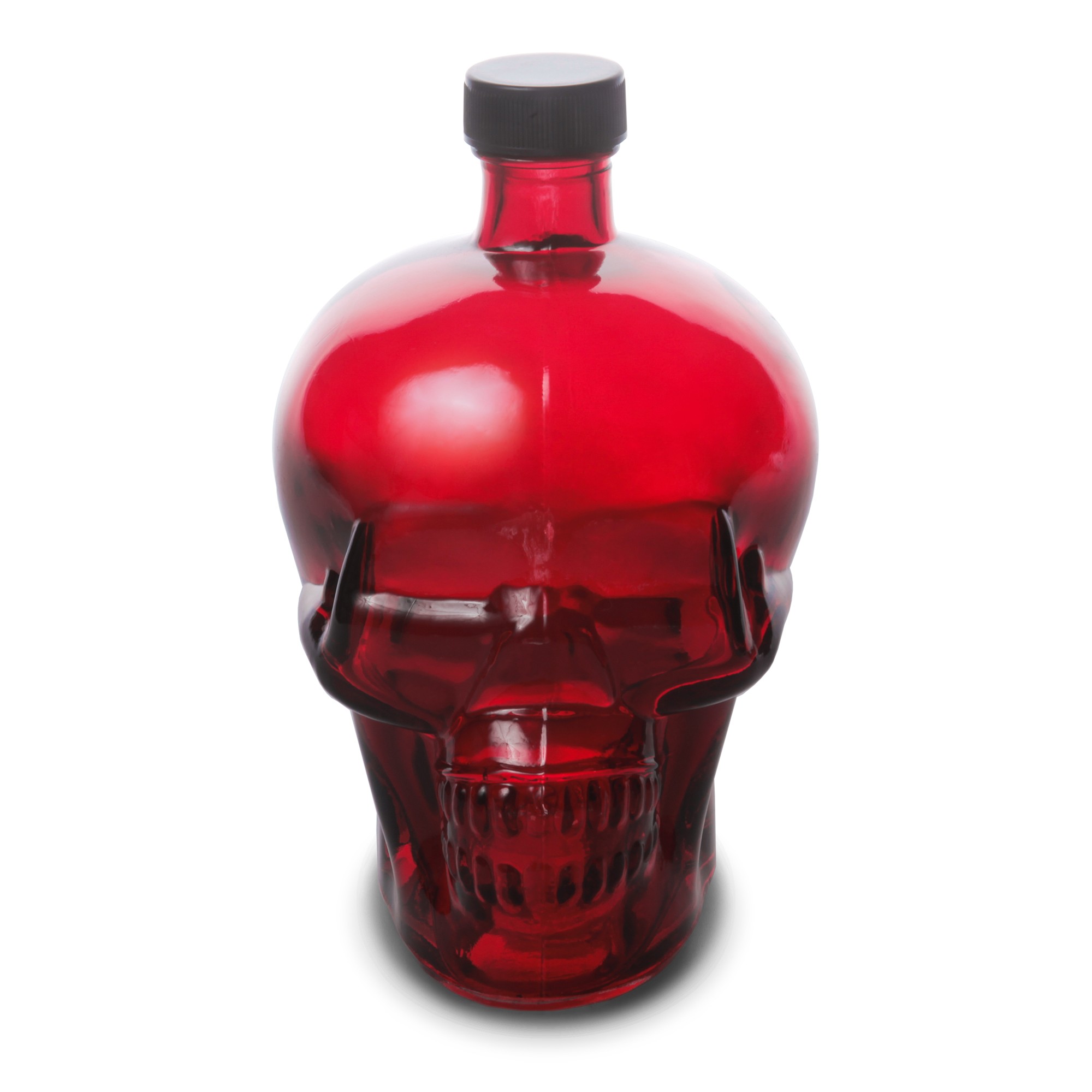 Бутылка стеклянная Велес Gja 0,74 л череп красный - фото 1