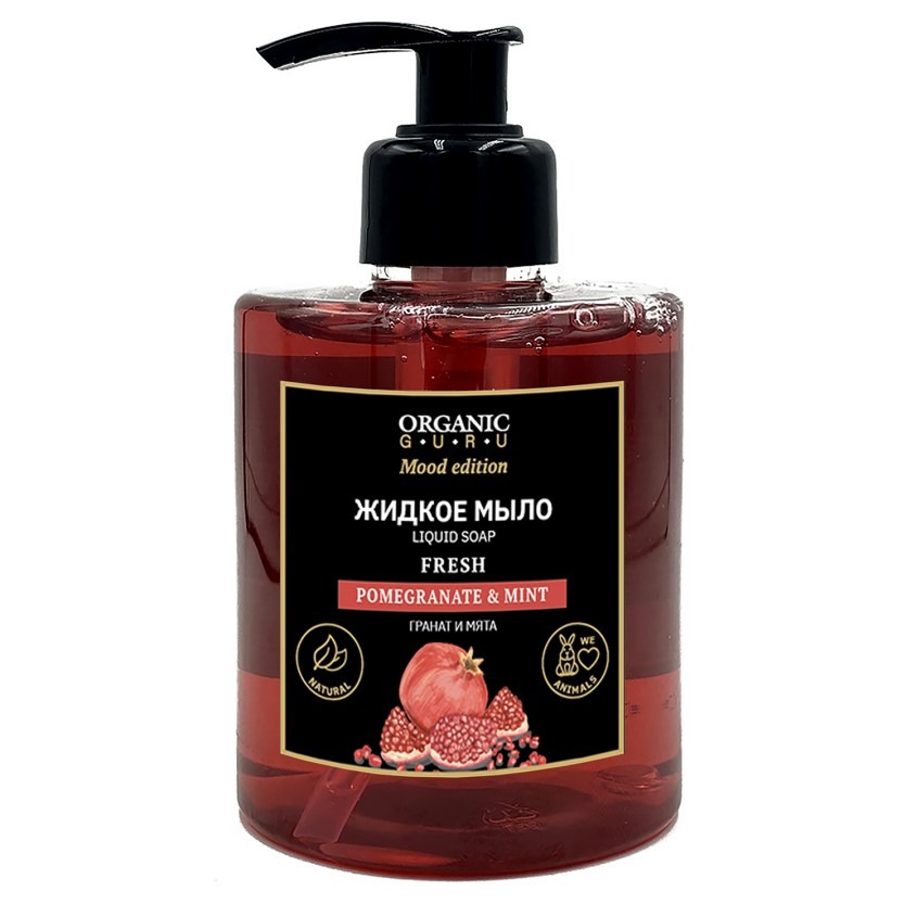 фото Мыло жидкое organic guru pomegranate & mint 300 мл