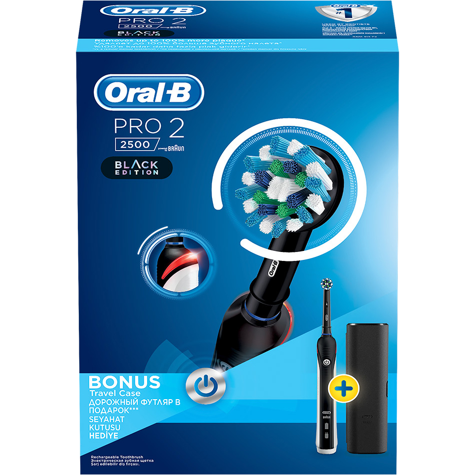 фото Электрическая зубная щетка braun oral-b pro 2 2500 cross action d501.513.2x black