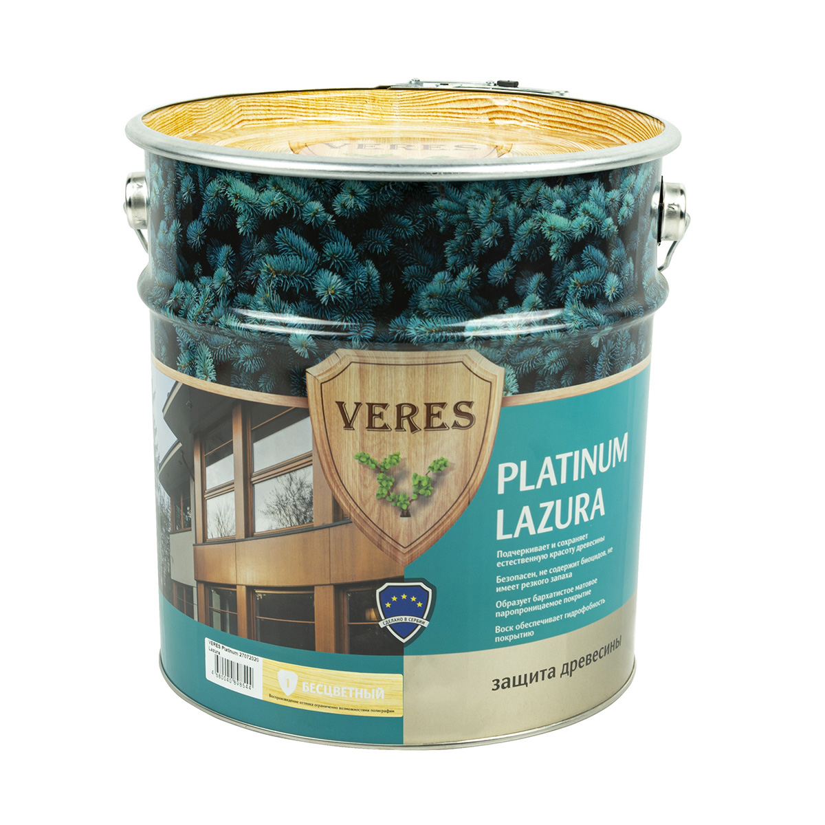 

Пропитка Veres platinum lazura № 1 бесцветный 9 л