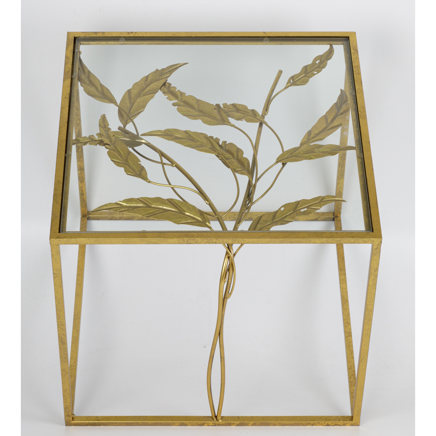 Столик Glasar 50x50x46 см, цвет золотой - фото 3
