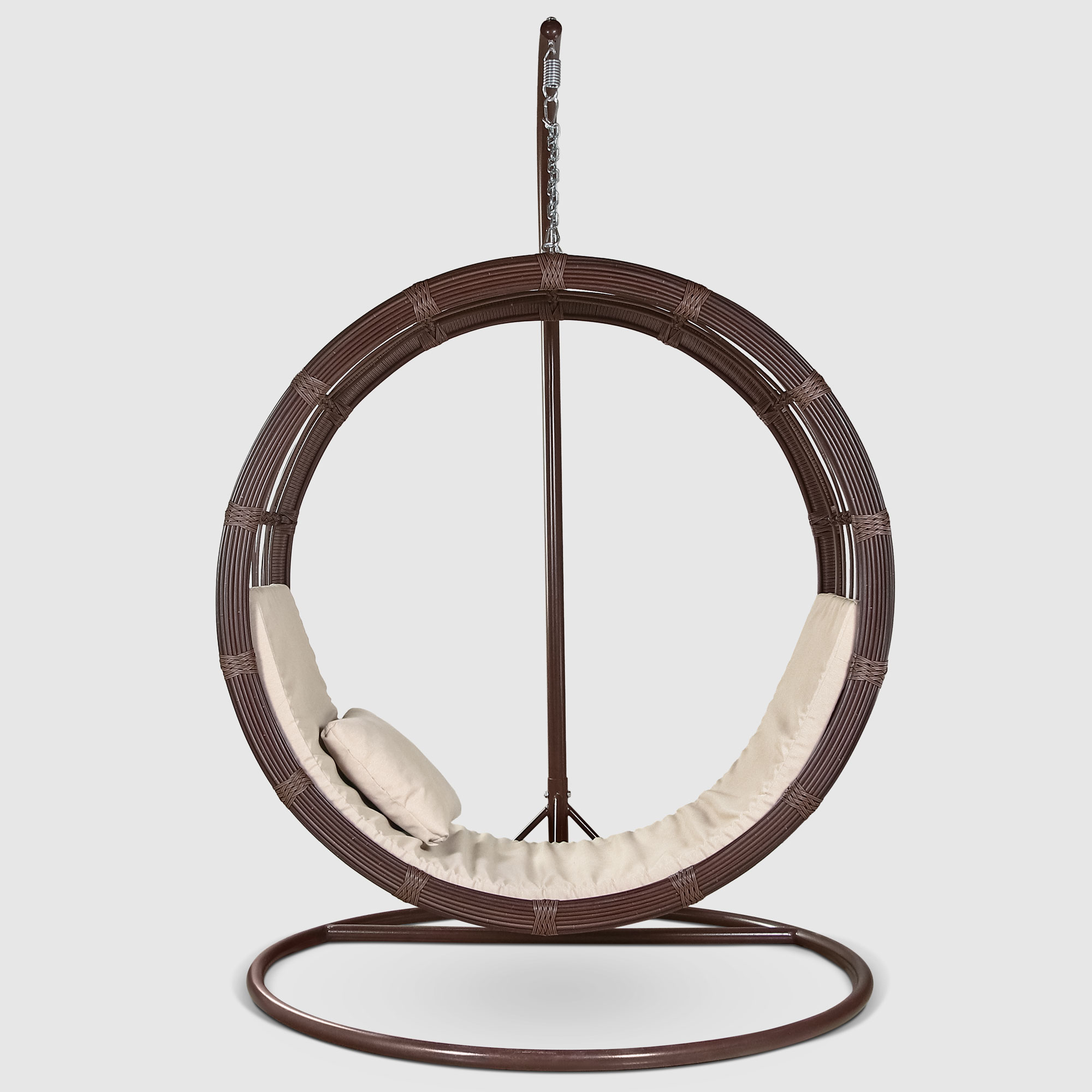 Кресло круглое подвесное NS RATTAN/MAVI luna 155х230 см, цвет коричневый - фото 3