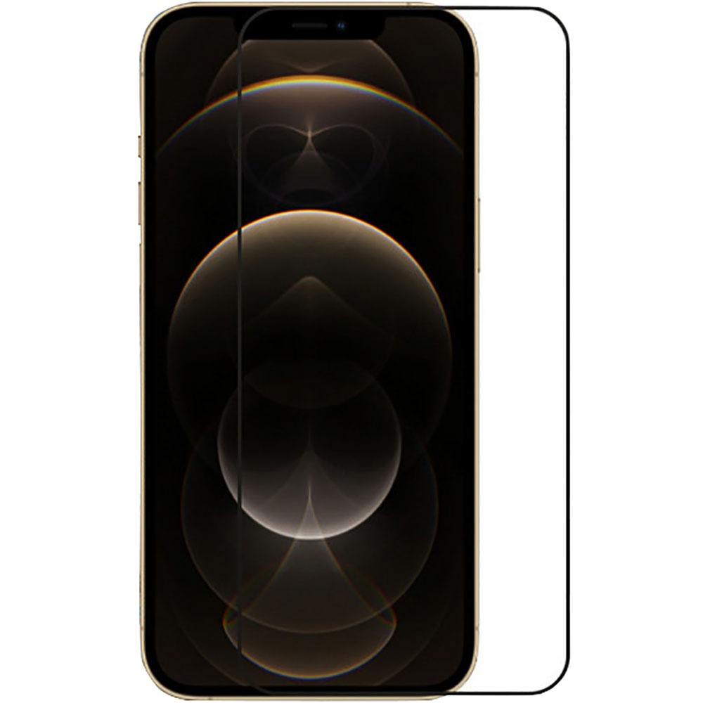 Защитная плёнка X-ONE Extreme 7H Coverage для iPhone 12 Pro Max, чёрная рамка, цвет черный