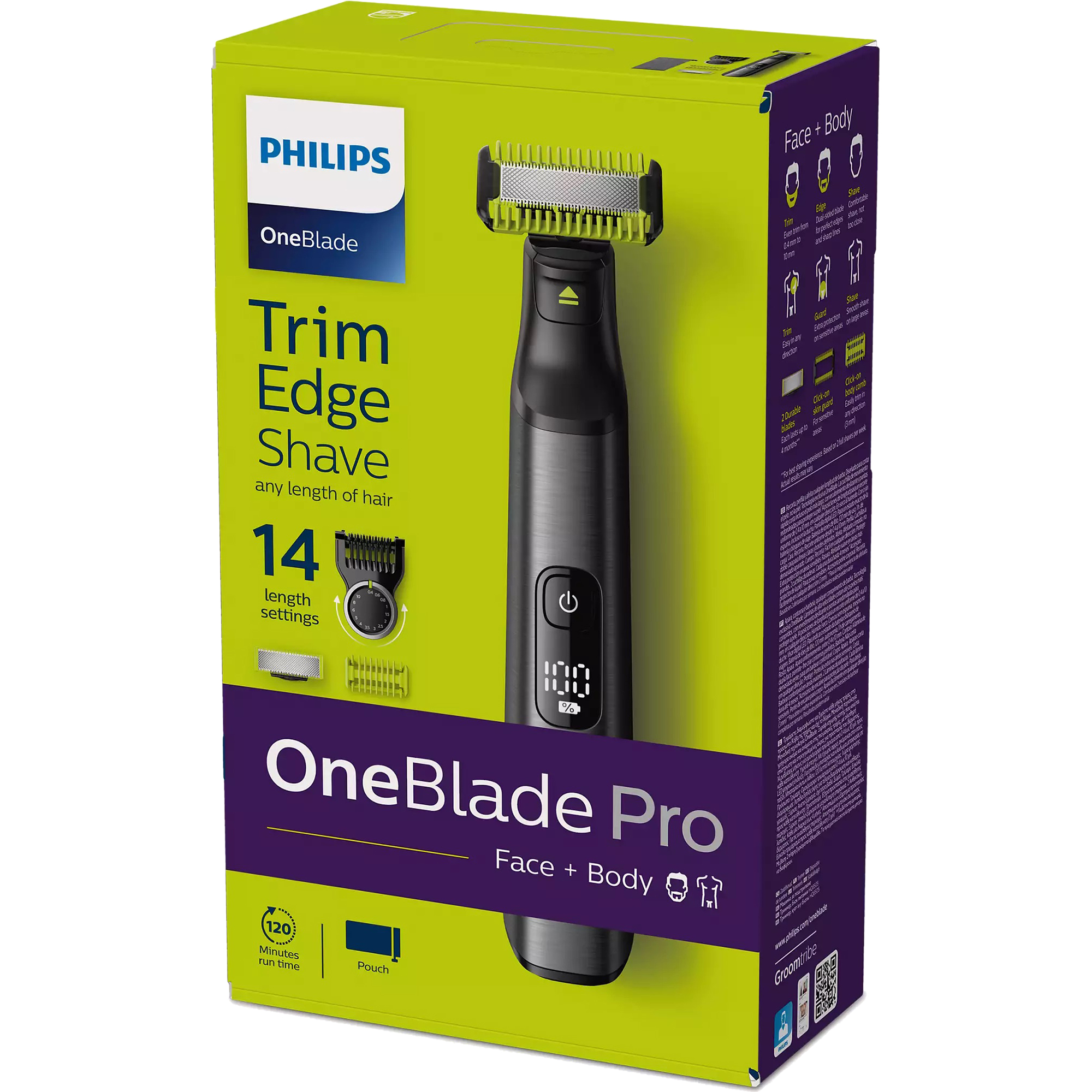 фото Триммер philips oneblade pro face + body qp6550/15