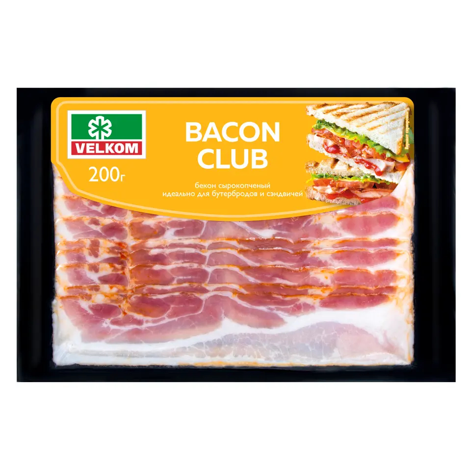 Бекон Велком Bacon Club с/к, 200 г