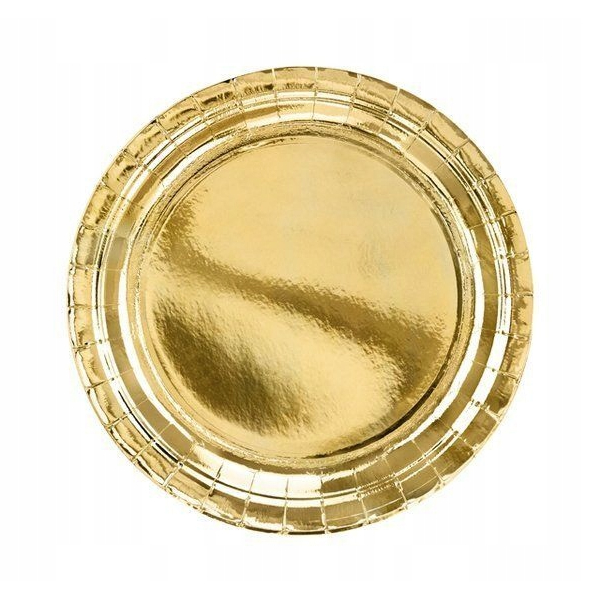Тарелка Party Deco одноразовая золотая 23 см х 6 шт