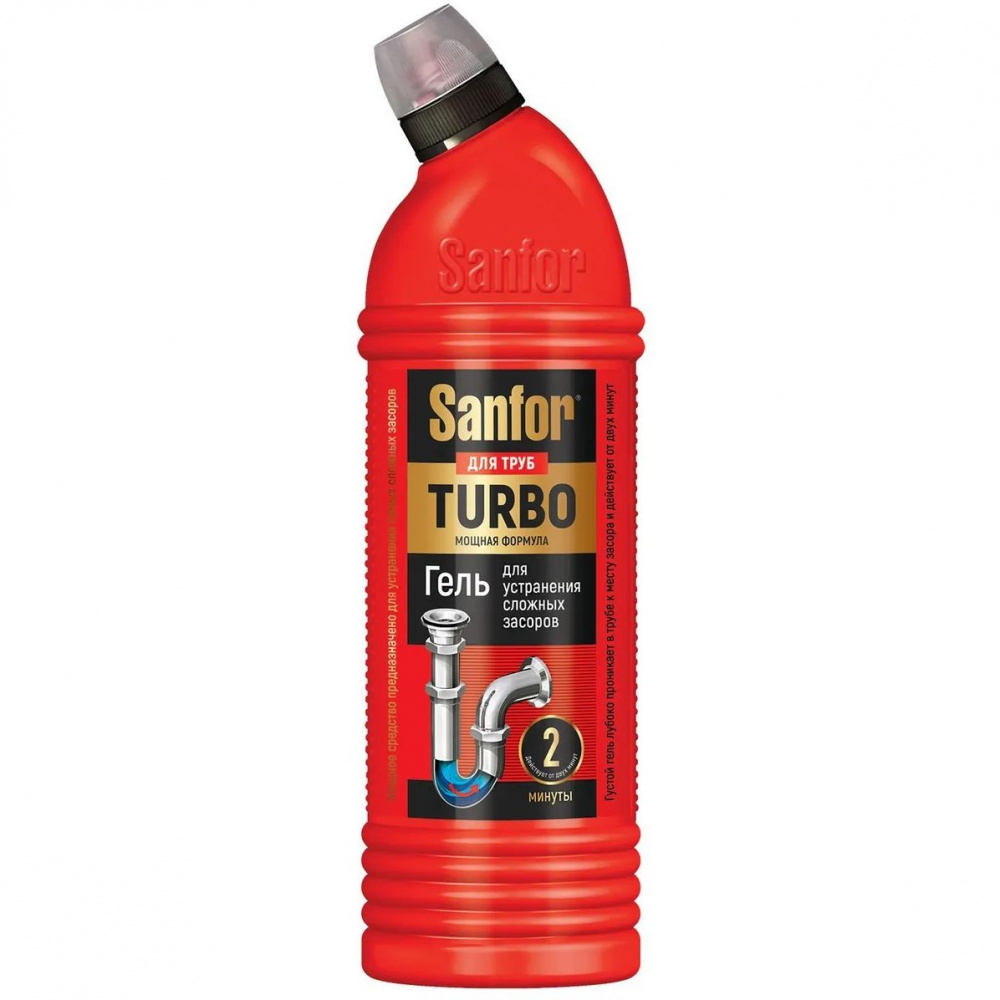 Средство для очистки канализационных труб Sanfor Turboм, 750 мл - фото 1