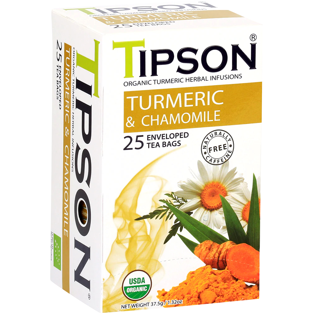 Чай органический Tipson Куркума и ромашка, 25 пакетиков