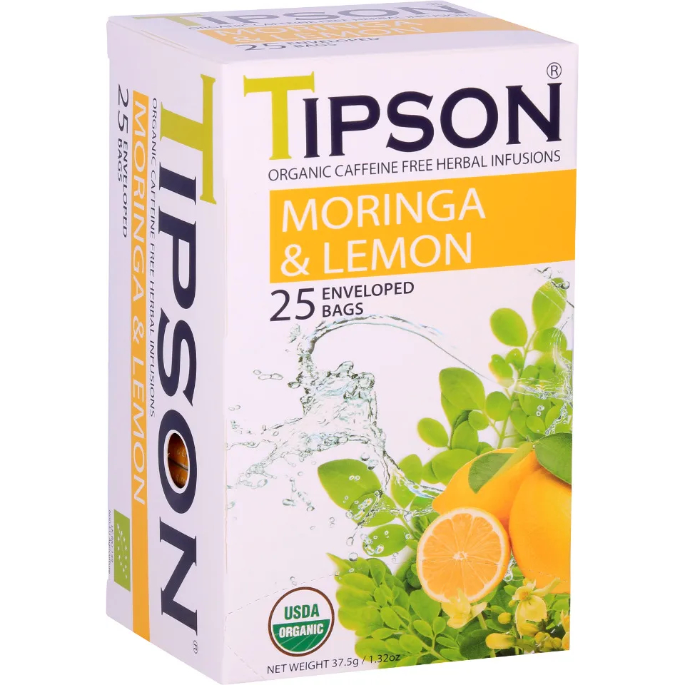 Чай органический Tipson Моринга и лимон, 25 пакетиков