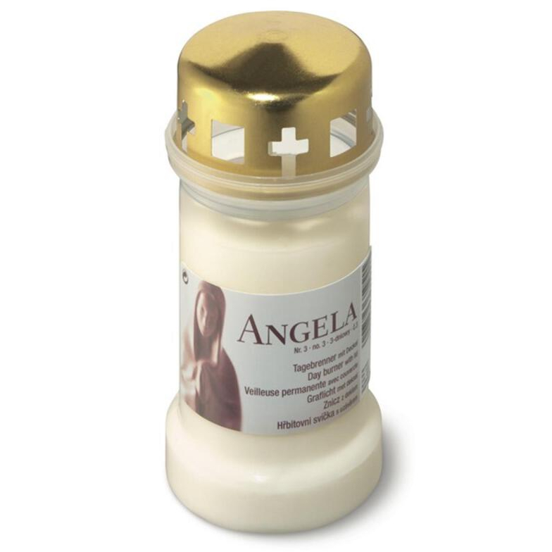 Свеча Bolsius Angela поминальная с крышкой белая, цвет белый - фото 1