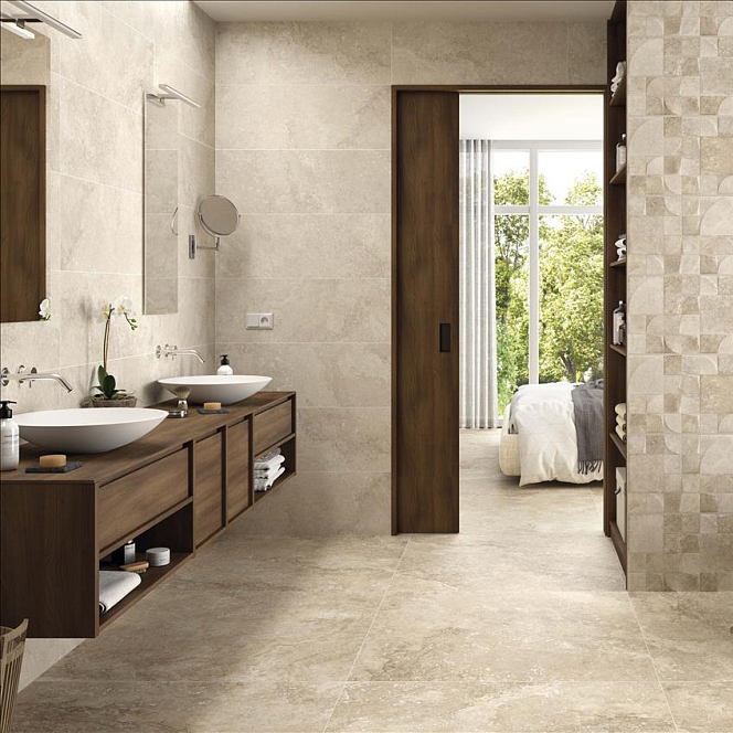 фото Плитка stn ceramica p.e.rockstone beige mt inout rect. 100x100 см