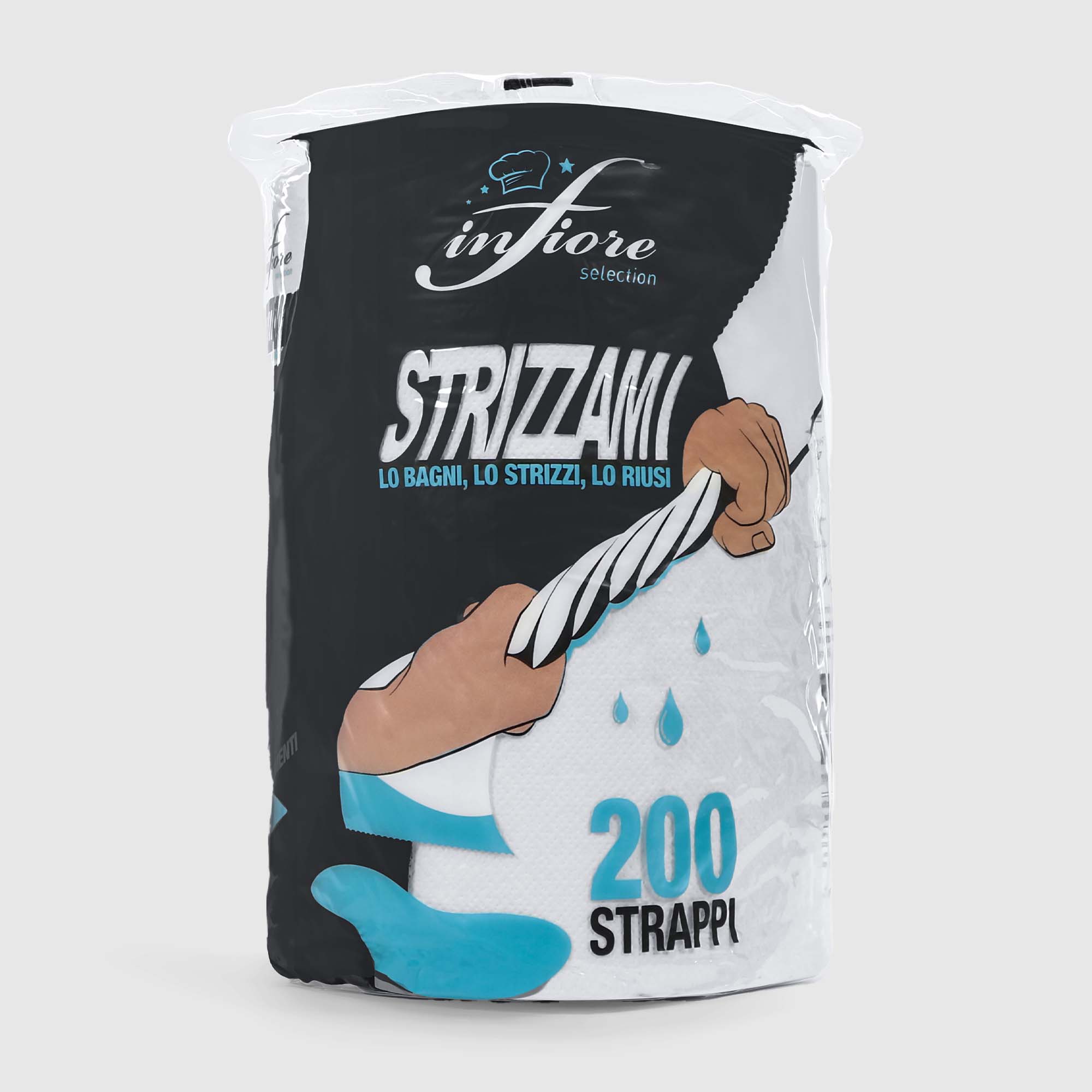 Полотенце кухонное Infiore strizzami зх слоя 200 листов, цвет белый