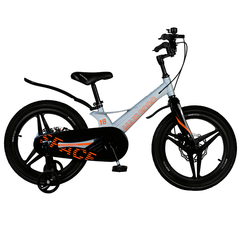 Велосипед детский Maxiscoo Space делюкс 18 дюймов графит, цвет серый - фото 1