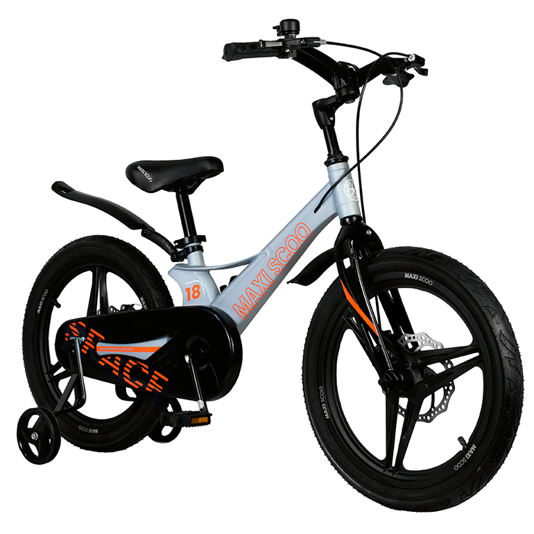 Велосипед детский Maxiscoo Space делюкс 18 дюймов графит, цвет серый - фото 2