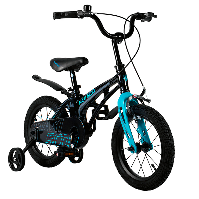 Велосипед детский Maxiscoo Cosmic стандарт плюс 14 дюймов черный аметист - фото 2